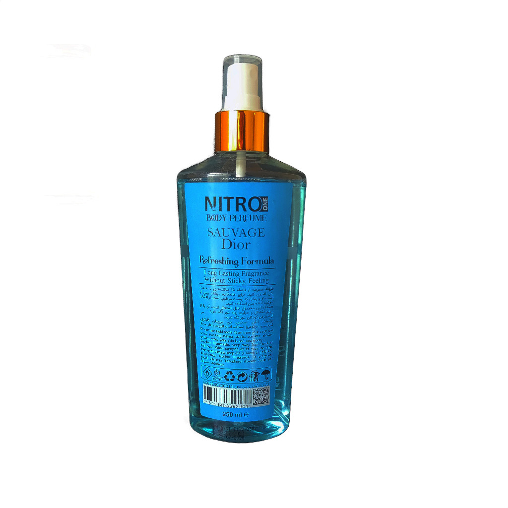 بادی اسپلش نیترو وان مدل Sauvage Dior حجم 250 میلی لیتر بادی اسپلش نیترو وان مدل Sauvage Dior حجم 250 میلی لیتر