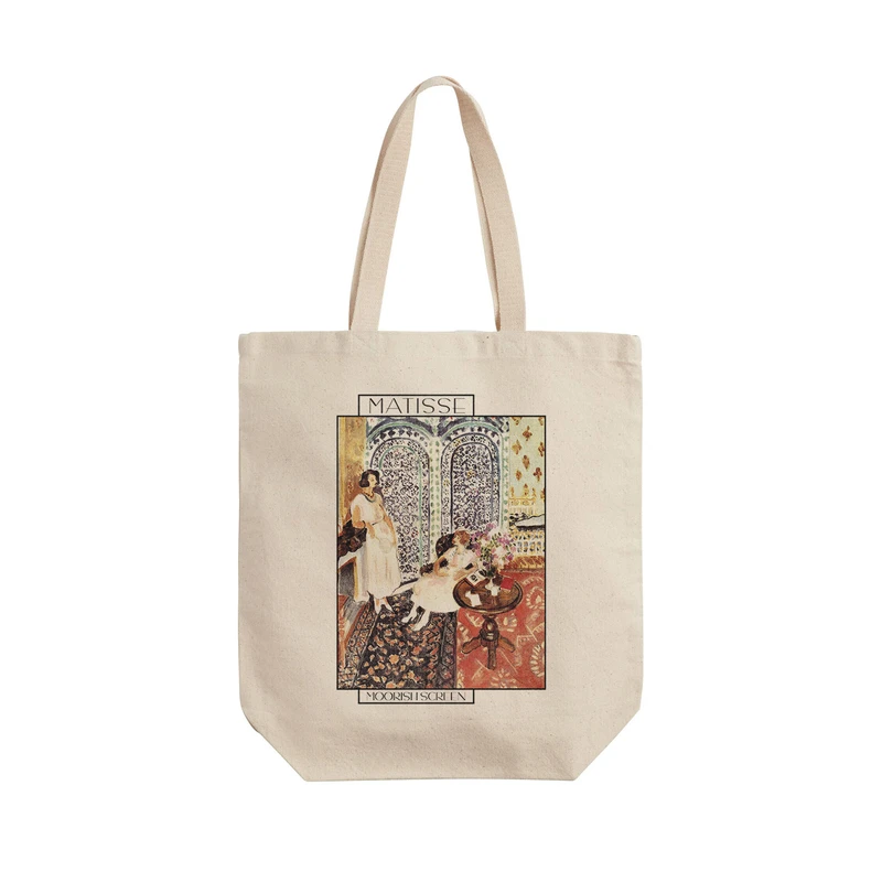 ساک خرید ترمه طراحان ایده مدل پرده آفریقایی از ماتیس کد art0625 - L