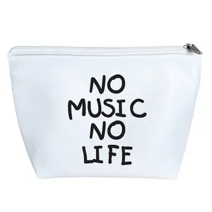 کیف لوازم آرایش دخترانه خندالو مدل No Music No Life کد 6470