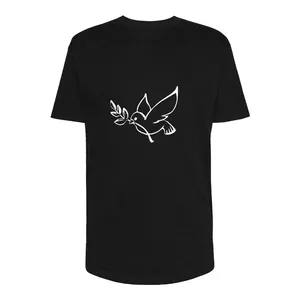 تی شرت لانگ مردانه مدل Peace کد Sh035 رنگ مشکی