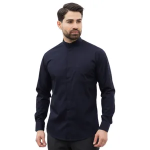 پیراهن آستین بلند یقه دیپلمات مردانه مدل S 80