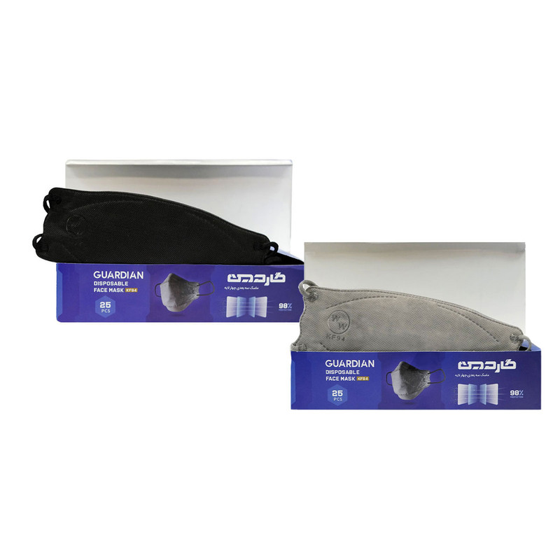 ماسک تنفسی گاردین مدل سه بعدی 4 لایه (Kf94) مجموعه 50 عددی