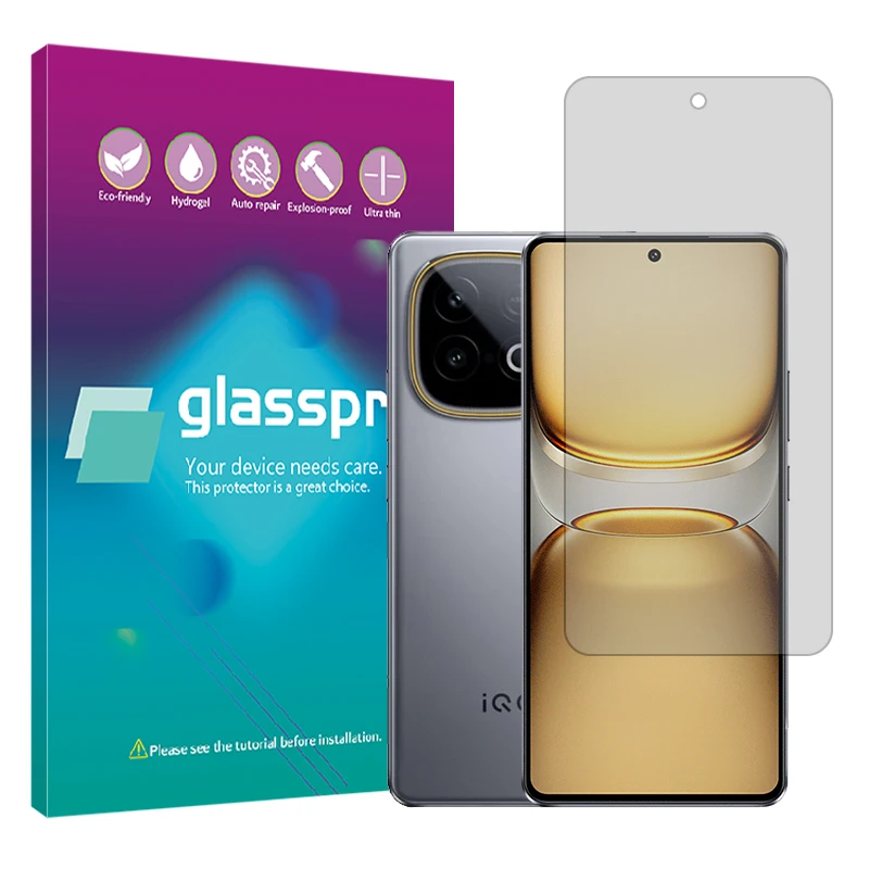 محافظ صفحه نمایش شفاف گلس پرو مدل هیدروژلی مناسب برای گوشی موبایل ویوو IQOO Z10 Turbo Plus