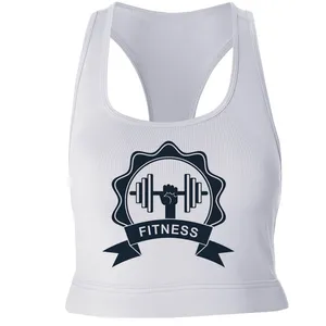 نیم تنه ورزشی زنانه مدل FITNESS CLUB کد P034 رنگ سفید