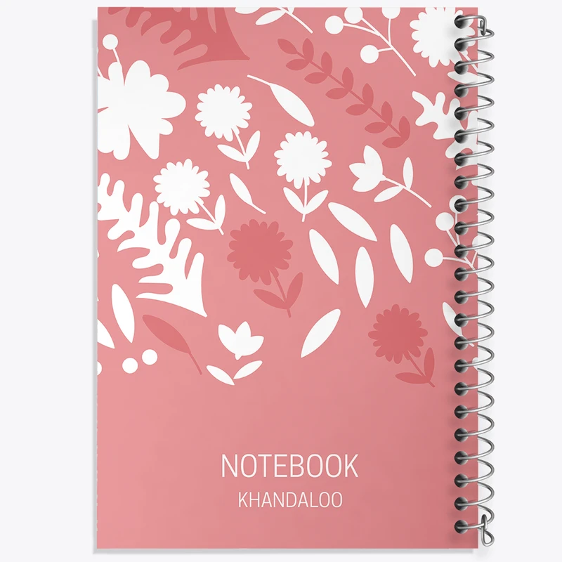 دفتر ژورنال نویسی 50 برگ خندالو مدل نقطه ای طرح مینیمال گل کد N180