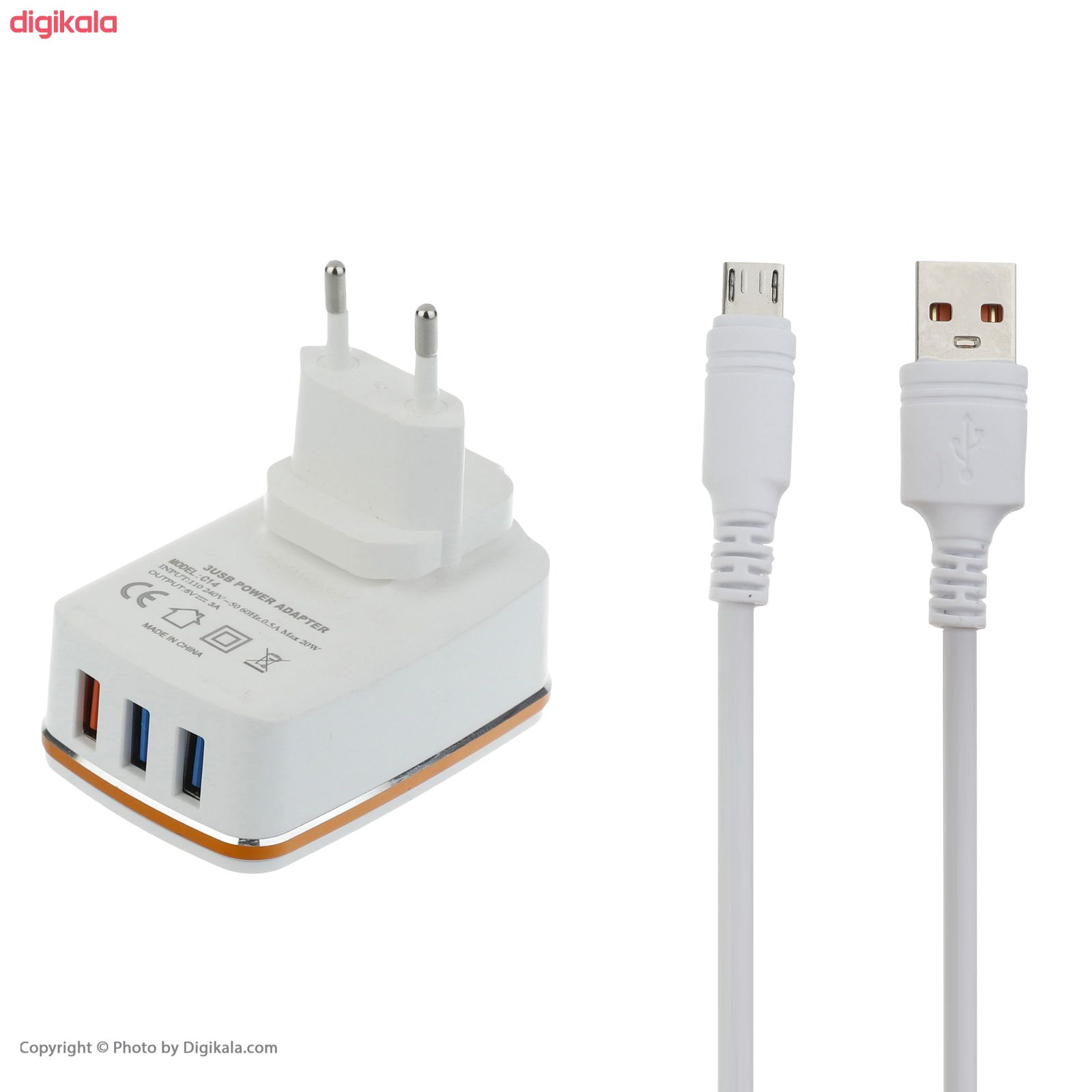 شارژر دیواری بیبوشی مدل c15 به همراه کابل تبدیل MicroUSB main 1 10