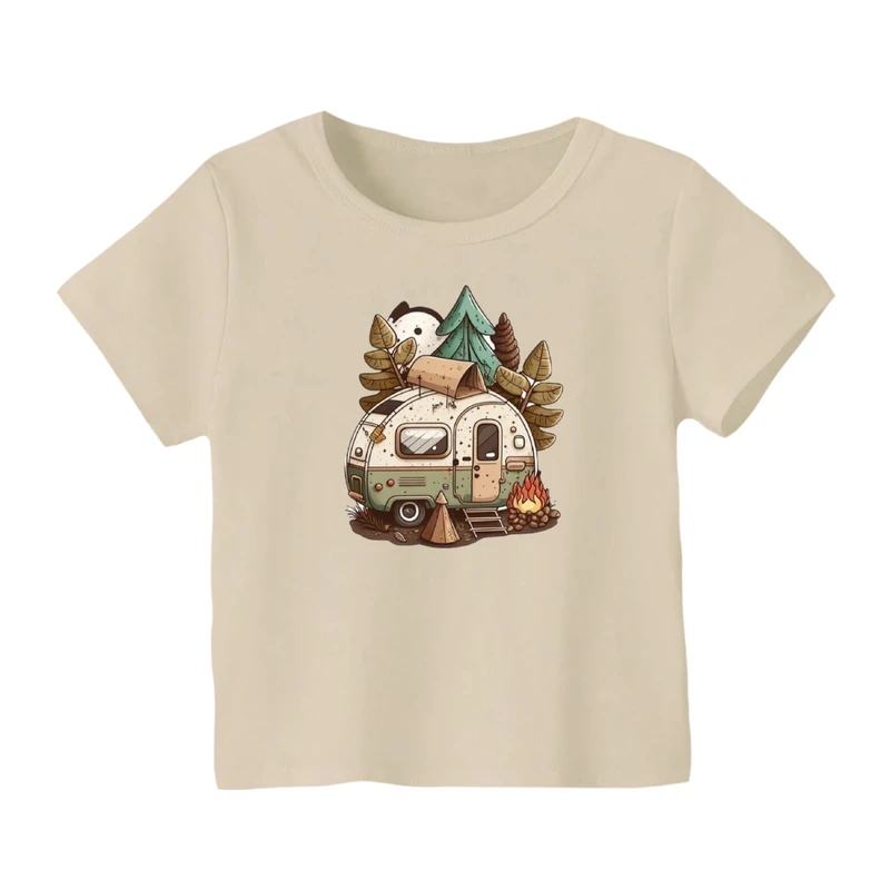 تی شرت آستین کوتاه بچگانه مدل کمپ