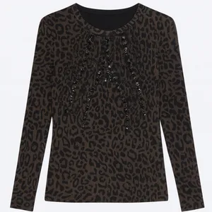 بلوز آستین بلند یقه گرد زنانه مدل A-2277