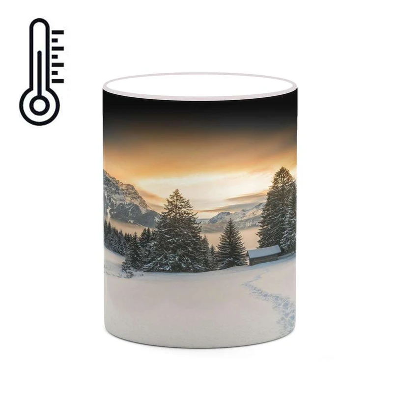 ماگ حرارتی کاکتی مدل منظره برفی کد mgh18459