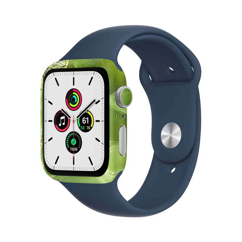 برچسب ماهوت طرح Green_Crystal_Marble مناسب برای اپل واچ Watch Se 44mm