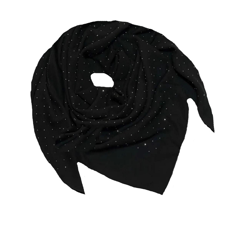 روسری زنانه مدل حریرقواره 130نگین دار ana-2450