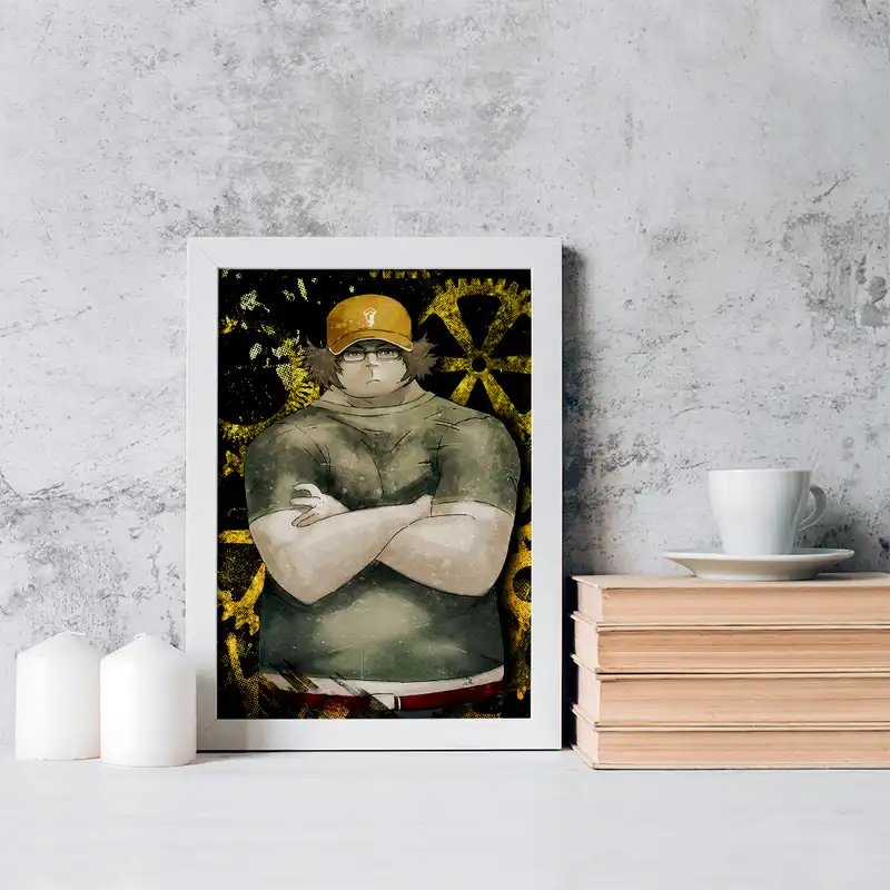 تابلو خندالو مدل ایتارو هاشیدا انیمه اشتاینز گیت کد 17489