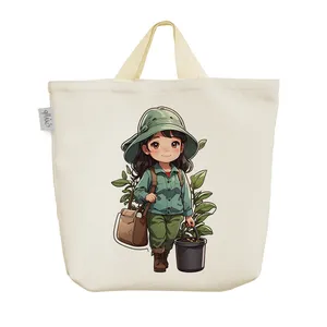 ساک خرید خندالو مدل دختر باغبان کد H838