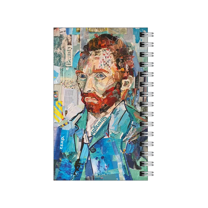 دفترچه یادداشت مدل to do list طرح کلاژ ونسان ونگوگ کد 7628996