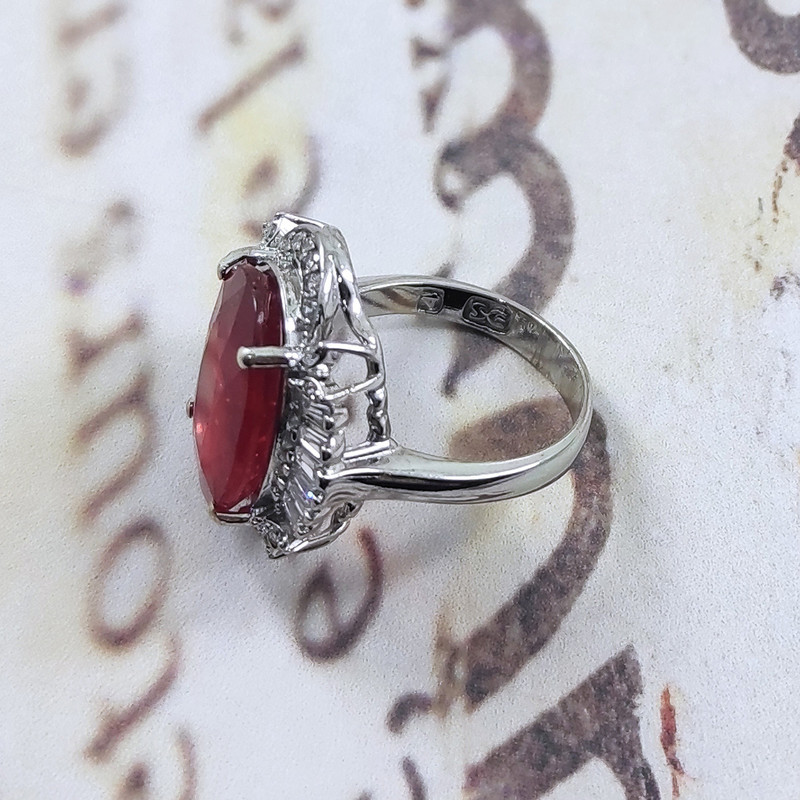 انگشتر نقره زنانه سلین کالا مدل یاقوت سرخ کد MPS-8