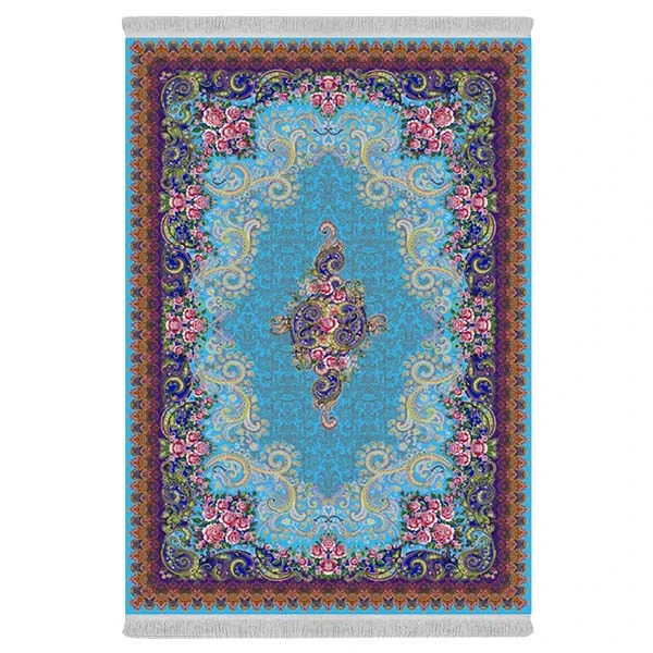 فرش پارچه‌ای دفه مدل فرشینه هازان مخمل کد 076