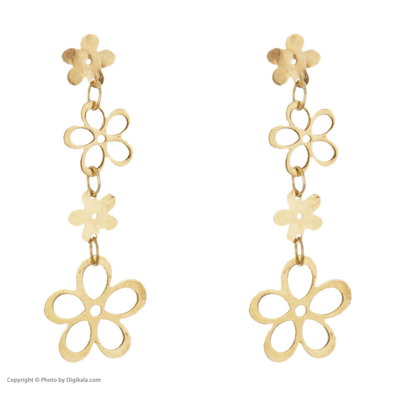 گوشواره طلا 18 عیار زنانه مایا ماهک مدل ME0934 طرح شکوفه سیب