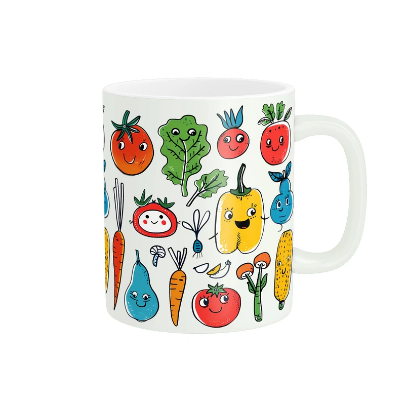 ماگ پادآفرین مدل میوه طرح عروسکی سبزیجات کد PM203