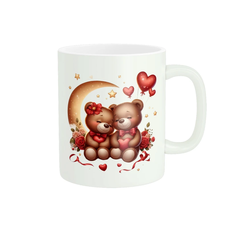 ماگ پادآفرین مدل عشق طرح LOVE خرس تدی کد PM1823