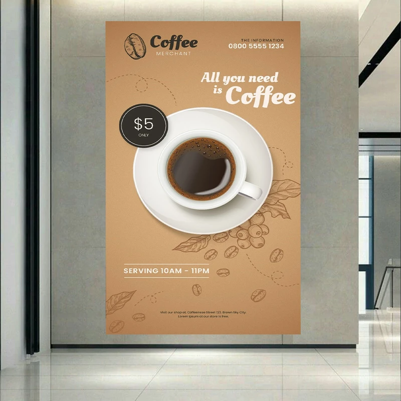 پوستر مدل پوستر طرح مخمل coffee break کد AR302996