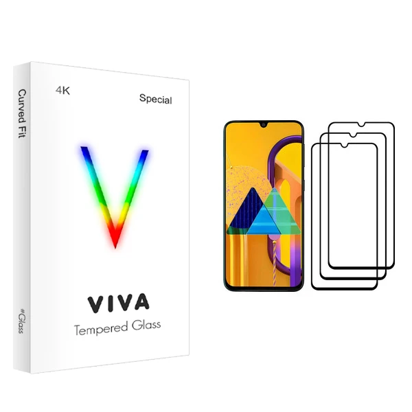 محافظ صفحه نمایش ویوا مدل 4K مناسب برای گوشی موبایل سامسونگ Galaxy M30s بسته سه عددی