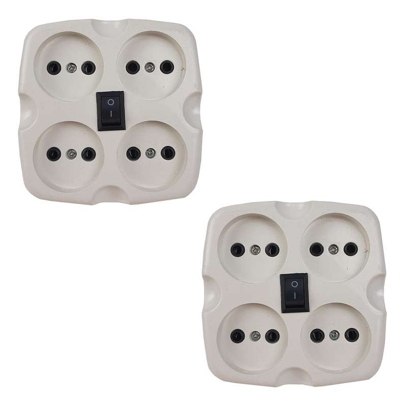 چندراهی برق مدل چهار راهی کد 220V مجموعه 2 عددی