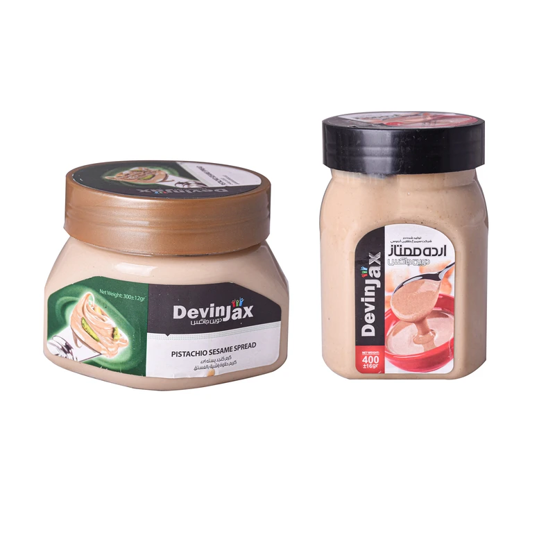   کرم کنجد پسته ایی دوین جاکس - 300 گرم به همراه ارده دوین جاکس - 400 گرم 