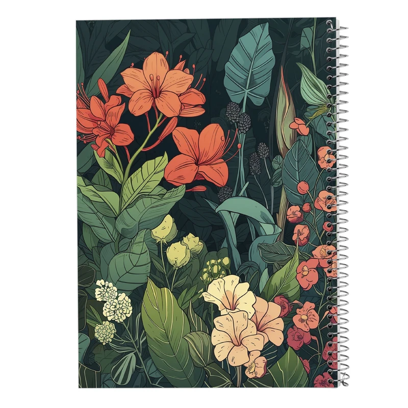 دفتر مشق 50 برگ مدوپد مدل گل کد DF13889