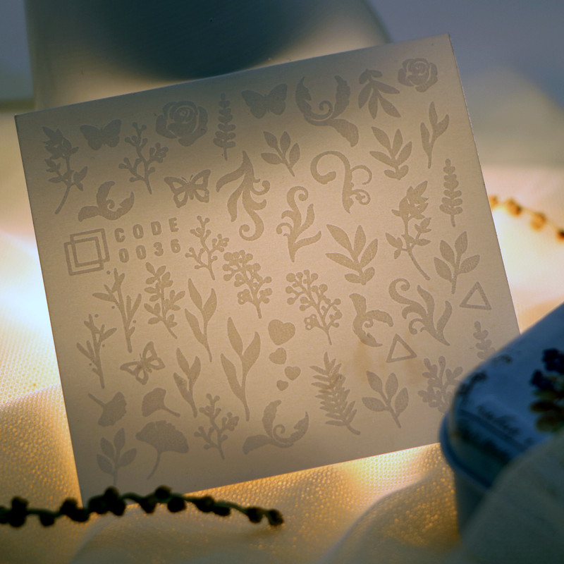 برچسب لنز ناخن مدل برگ کد 36