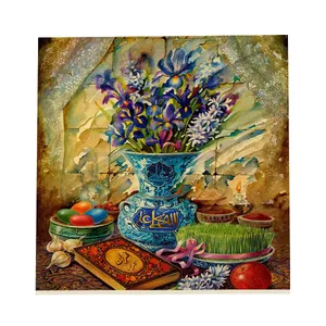 کاشی طرح نوروز و هفت سین کد f105