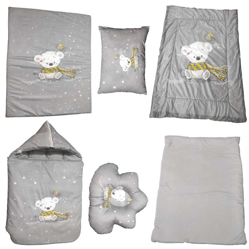 سرویس خواب مدل خرس شالدار مجموعه 6 عددی