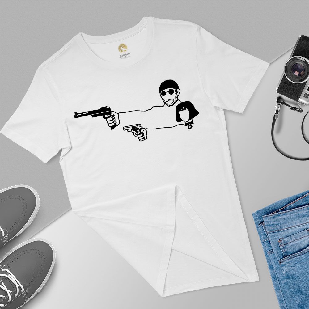 تی شرت آستین کوتاه مردانه هومرو مدل TW433 طرح لئون حرفهای و ماتیلدا - - 5