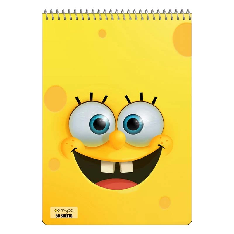 دفتر نقاشی 50 برگ سیمی کارنیکا طرح باب اسفنجی spong bob کد 12748
