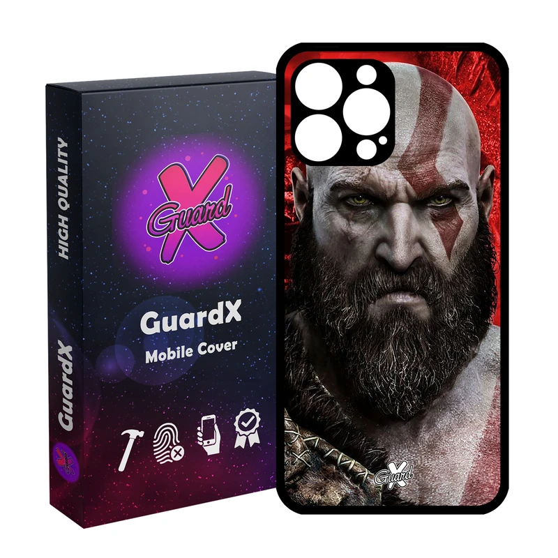 کاور گارد ایکس طرح God of War مدل Glass10035 مناسب برای گوشی موبایل اپل iPhone 14 Pro Max