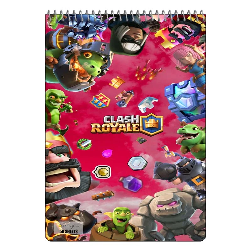 دفتر نقاشی 50 برگ سیمی کارنیکا طرح کلش رویال Clash Royale کد 24132