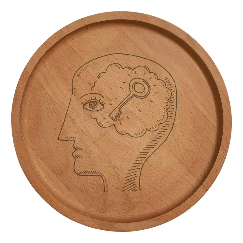 بشقاب چوبی مدل مغز