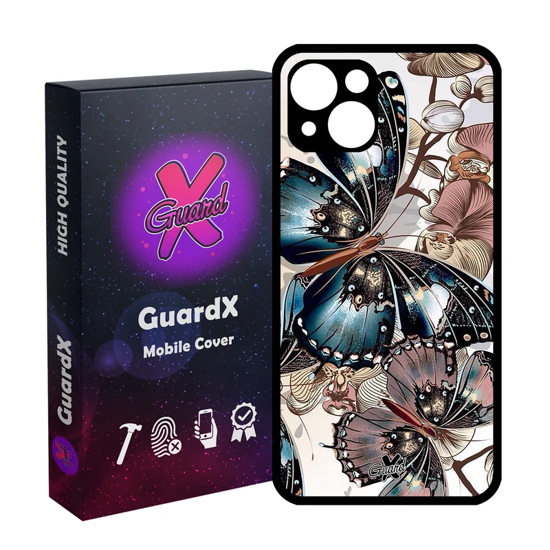 کاور گارد ایکس طرح پروانه مدل Glass10285 مناسب برای گوشی موبایل اپل iPhone 13