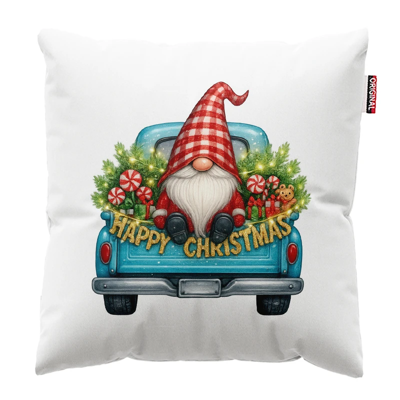 کوسن پاد آفرین مدل کریسمس طرح بابانوئل کاج گوزن آدم برفی کد PK302658 سایز 30*30 سانتی متر