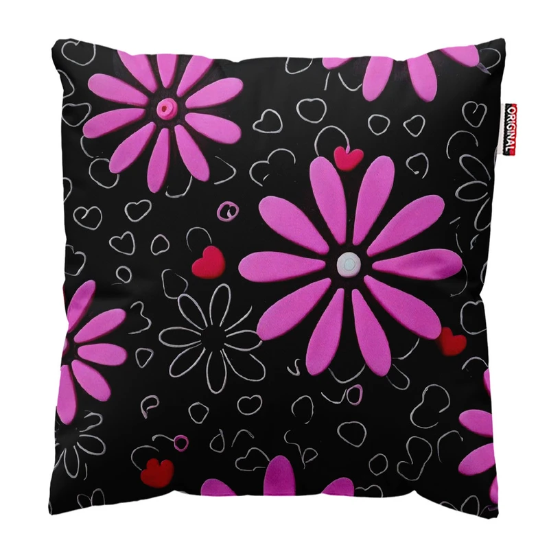 کوسن پاد آفرین طرح گل کد 3933 سایز 30*30 سانتی متر