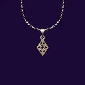 گردنبند طلا 18 عیار زنانه مدوپد مدل هندسی کد CC2-1-1068