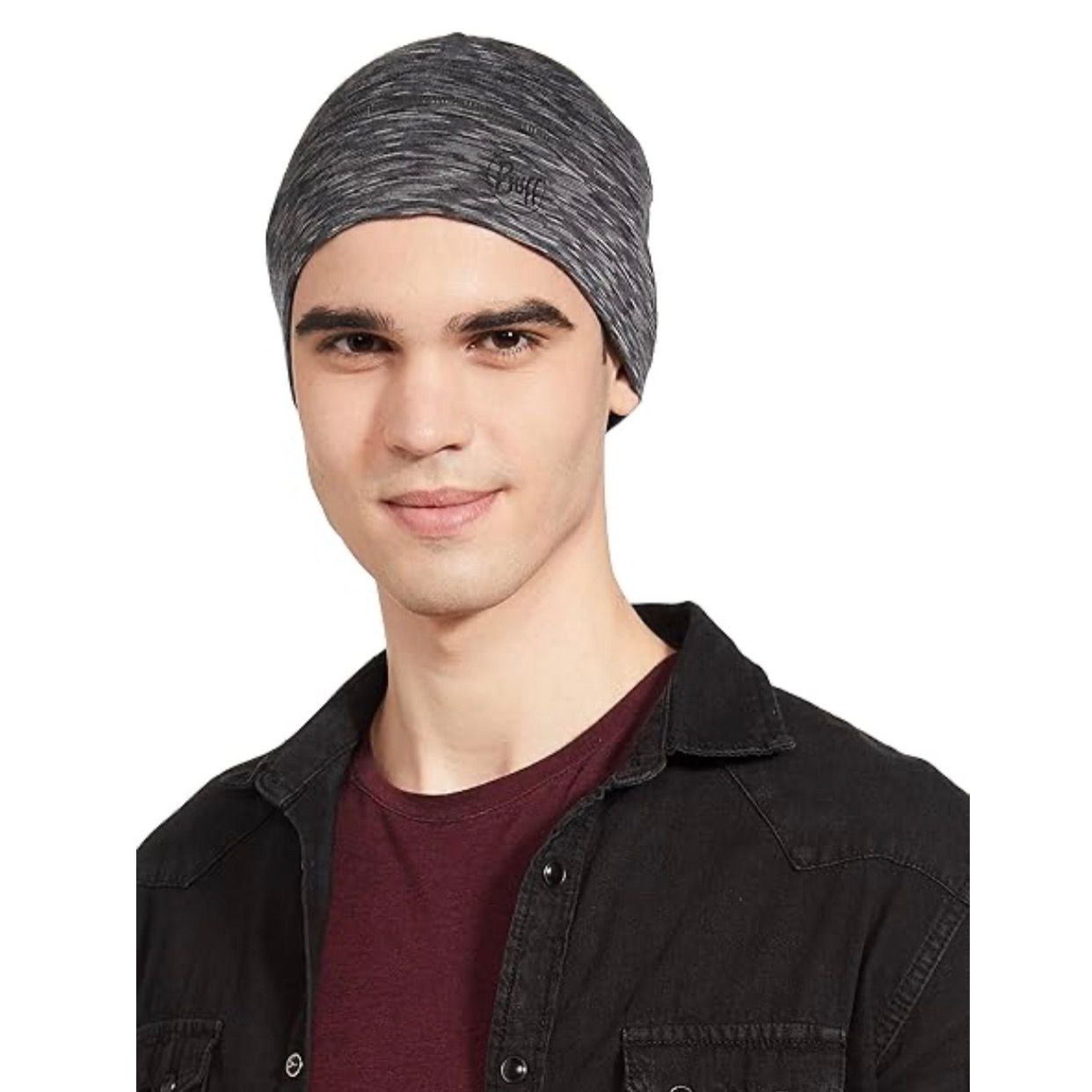 دستمال سر و گردن باف مدل WOOL STONE GREY MULTI STRIPE -  - 2