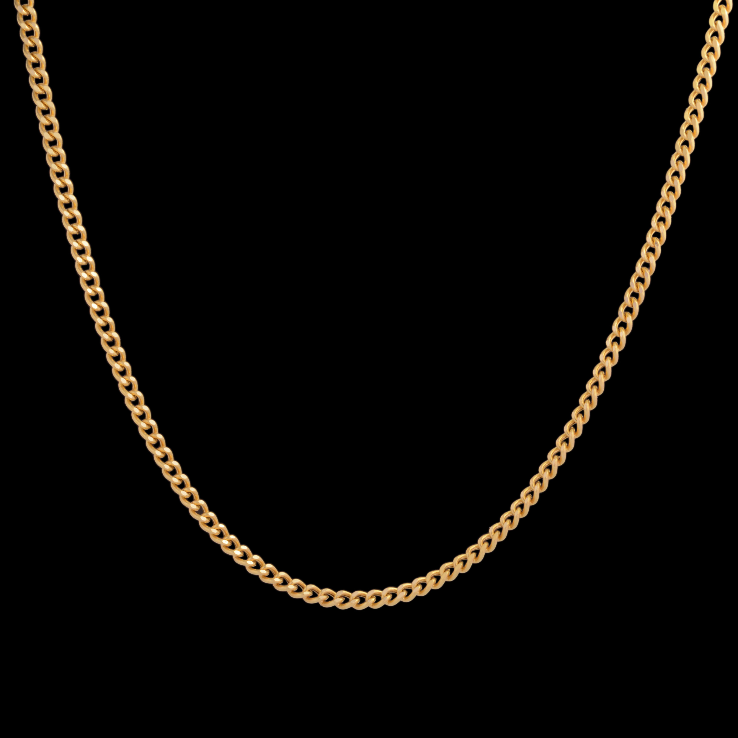 زنجیر طلا 18 عیار زنانه طلای مستجابی مدل توپر کد 45