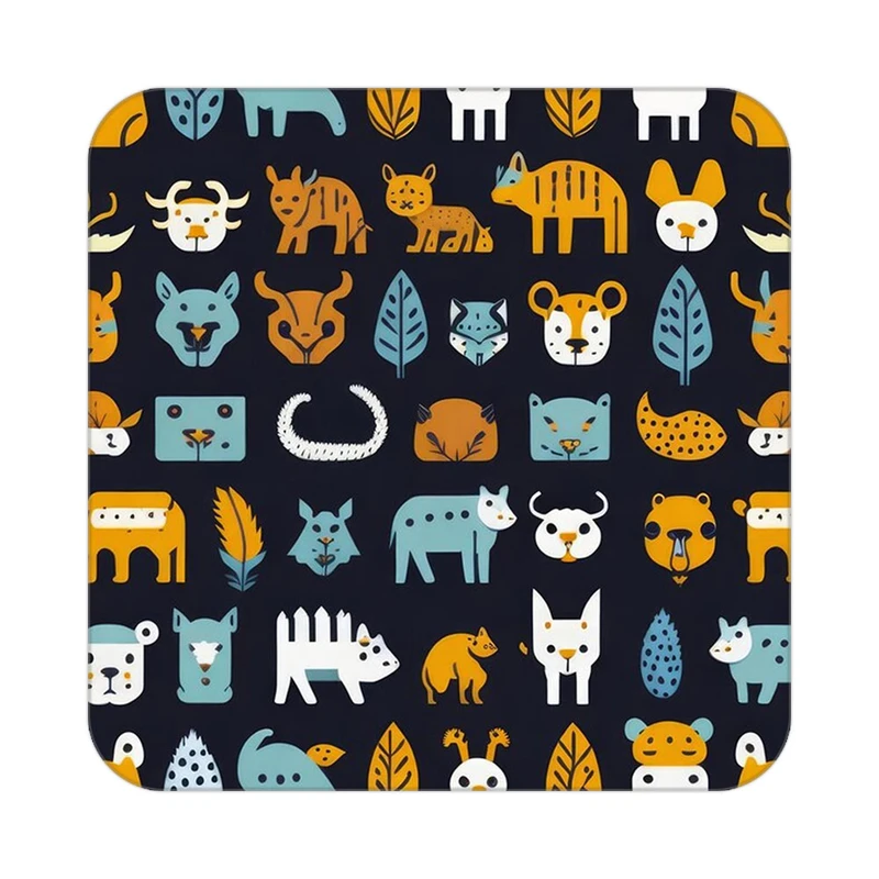 زیر لیوانی کاکتی طرح حیوانات رنگی مدل mp26748