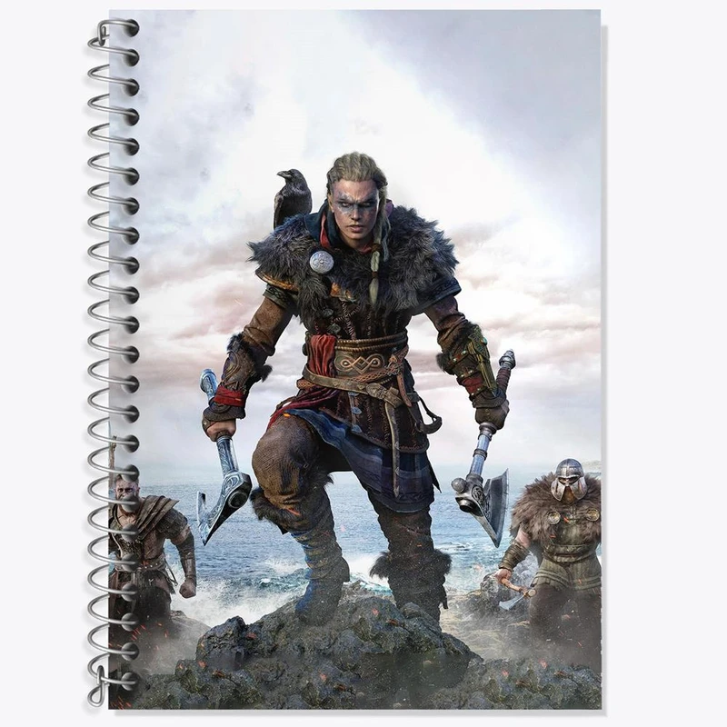 دفتر زبان 50 برگ خندالو مدل سه خط طرح بازی اساسینز کرید Assassins Creed کد 27915