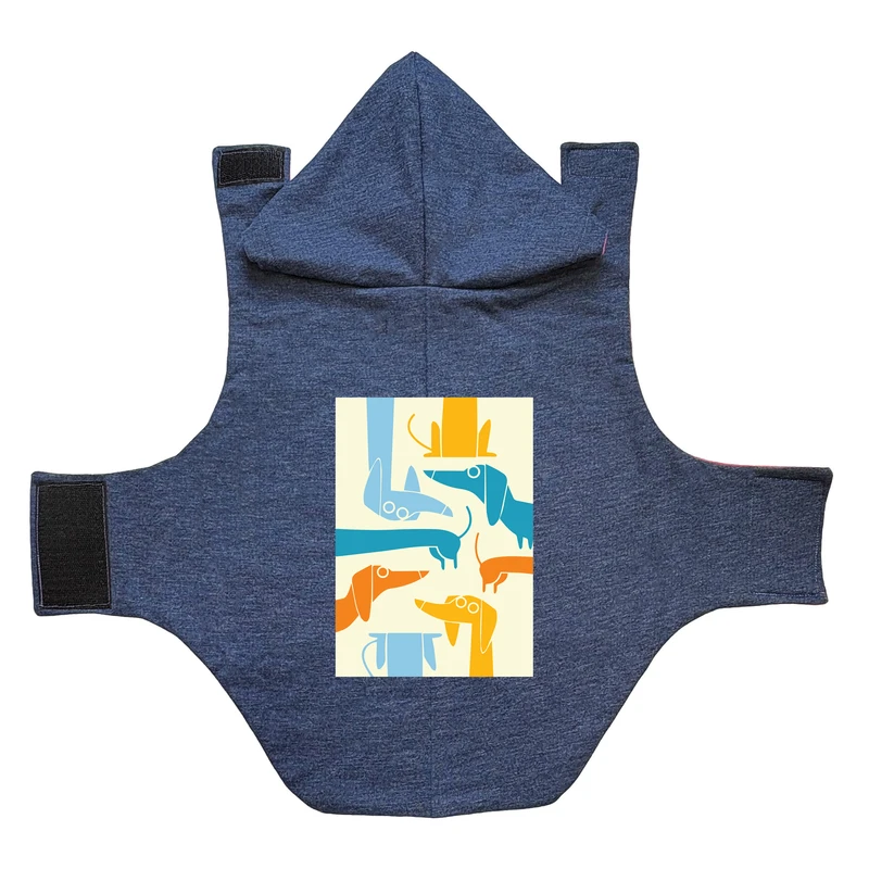 لباس سگ و گربه مدل هانا 2 طرح چاپ دار صورت سگ 17 سایز L