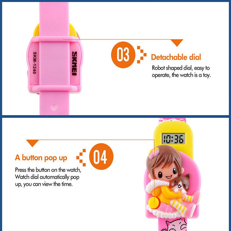 ساعت مچی دیجیتال دخترانه اسکمی مدل 1240