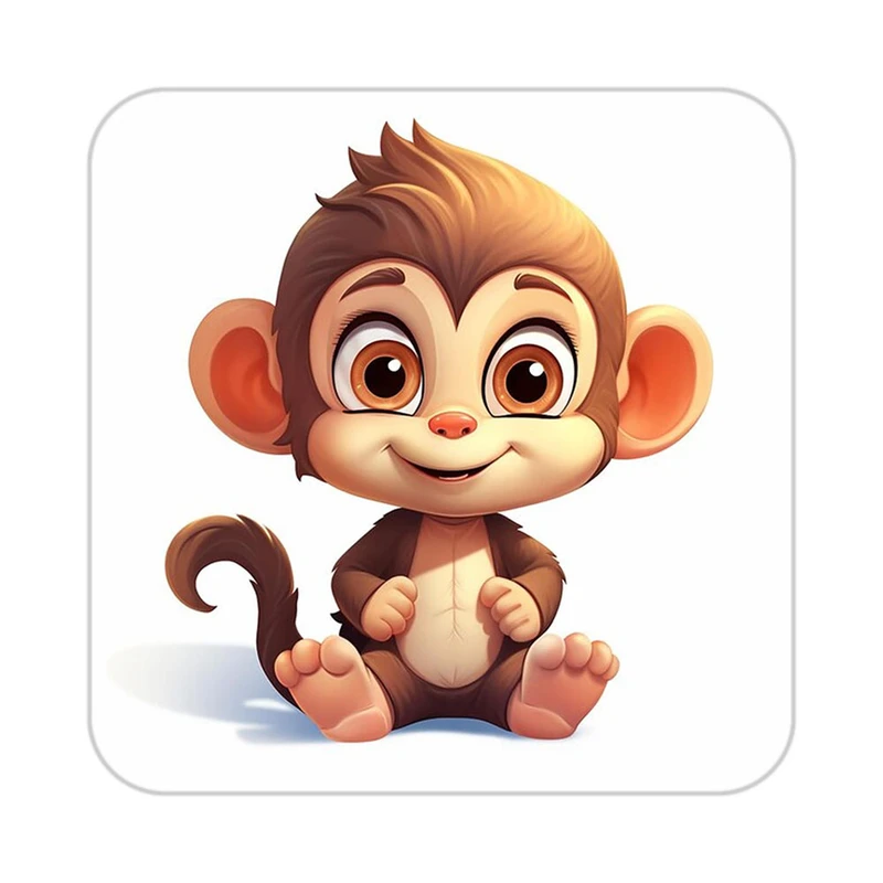 زیر لیوانی کاکتی طرح حیوانات کارتونی مدل mp28175