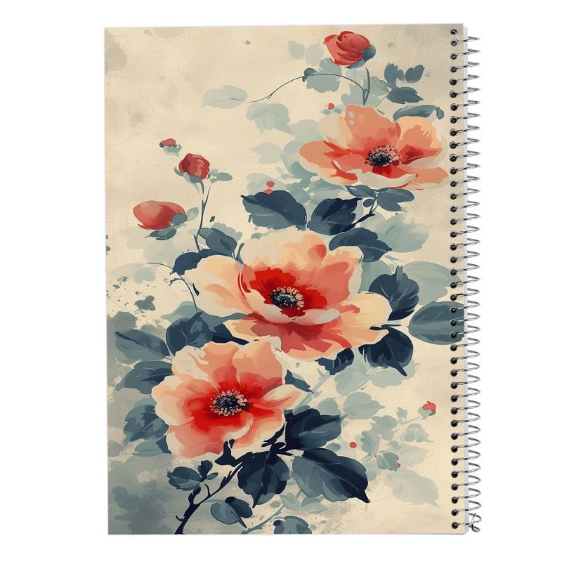 دفتر شطرنجی 50 برگ مدوپد مدل گل کد DF13325