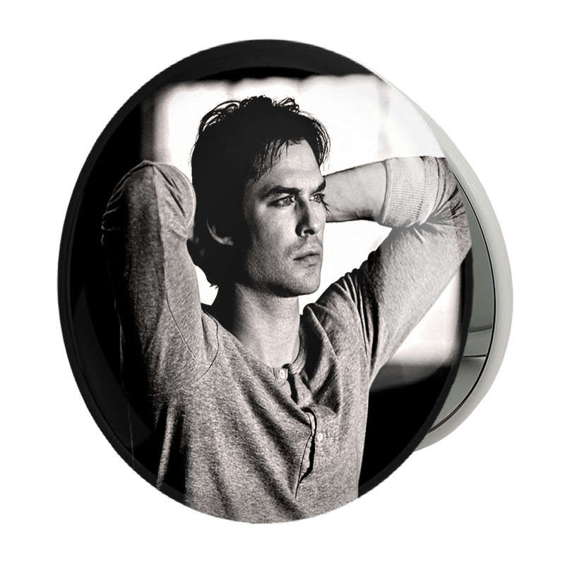 آینه جیبی خندالو طرح دیمون سالواتوره خاطرات یک خون آشام The Vampire Diaries مدل تاشو کد 23703 