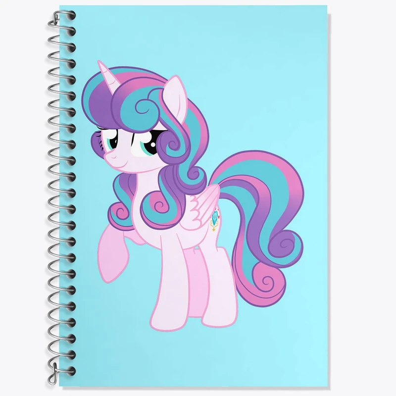 دفتر زبان 50 برگ خندالو مدل سه خط طرح اسب پونی کد 24875